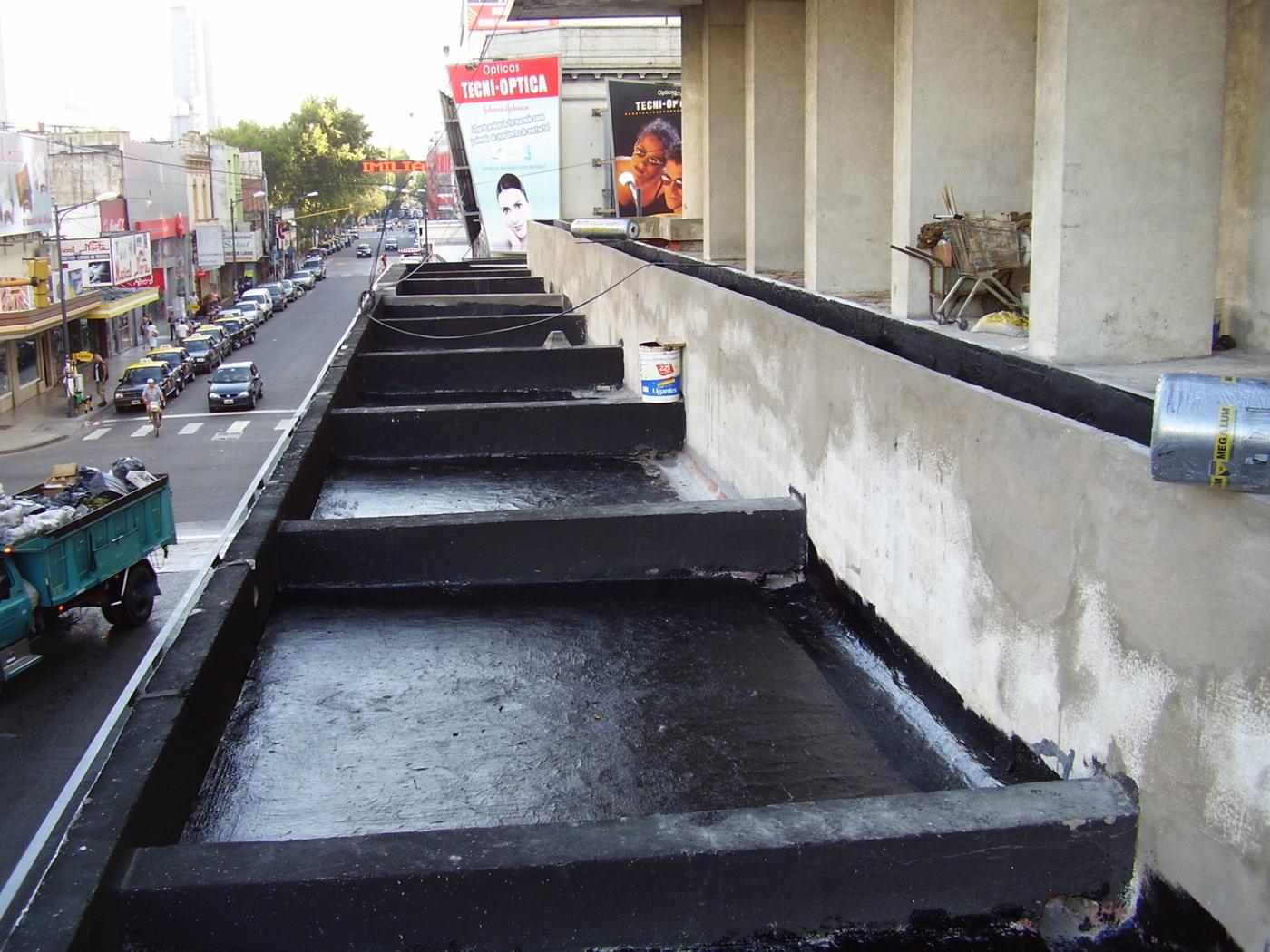 Balcones con membrana aplicada